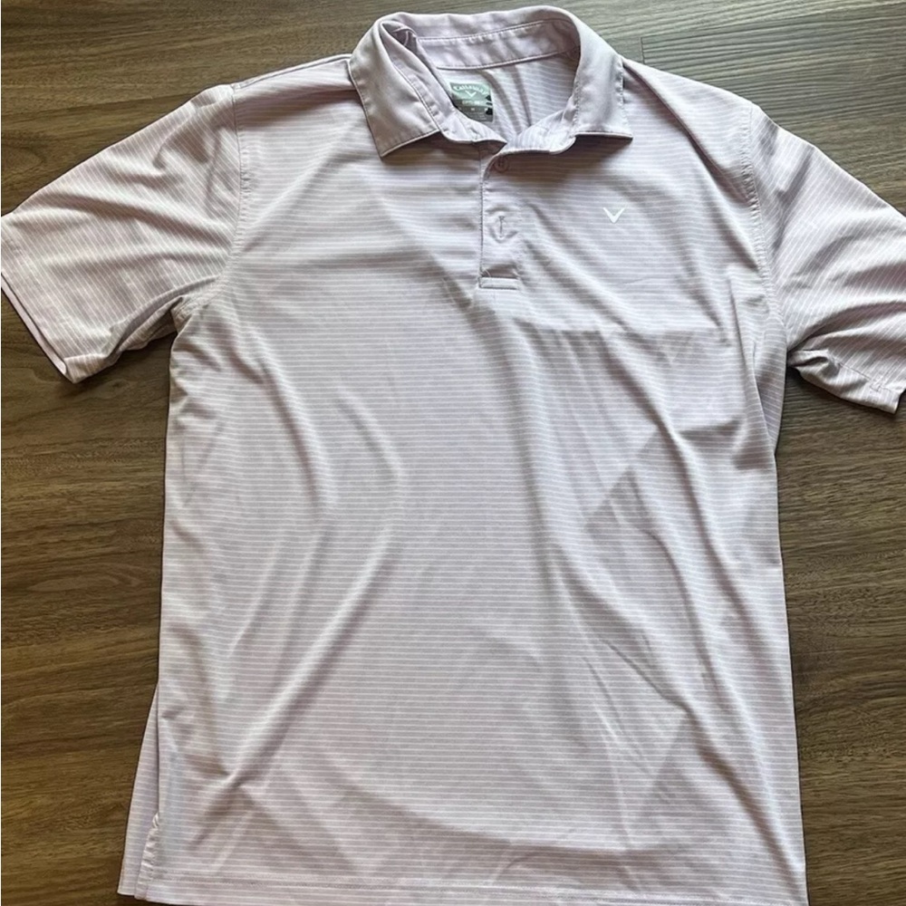 Callaway Mens Light Purple Golf Shirt Size Medium